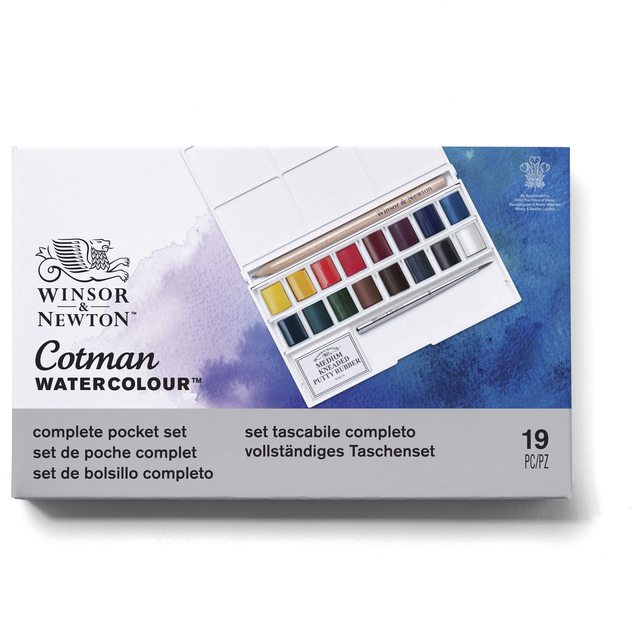 Winsor & Newton Cotman Portable Travel Watercolor Paint Set 16 Half Pans  Watercolor Brush Eraser Palette Art Drawing Supplies - AliExpress